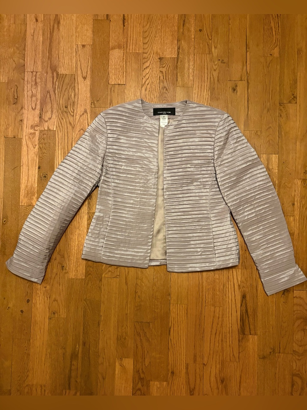 Jones New York grayish purple striped jacket